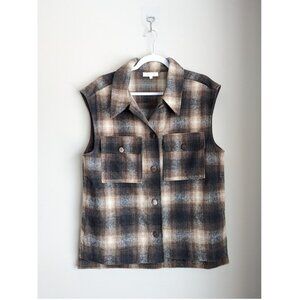 Melloday Plaid Shacket Vest